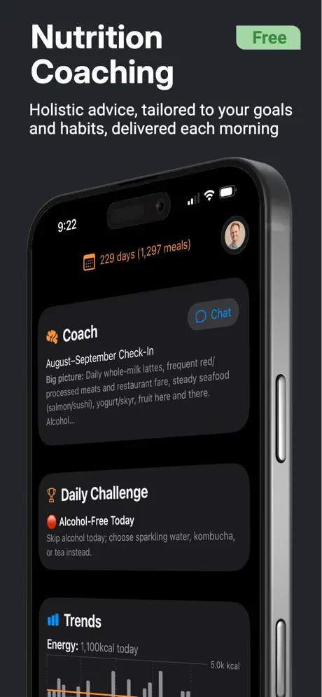 Feast nutrition coaching screen